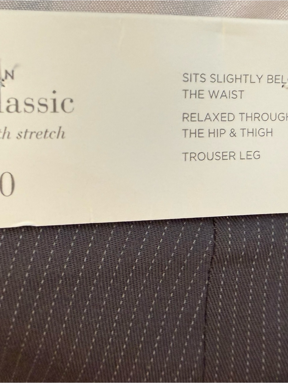 LOFT Gray Pinstripe Trouser Pants